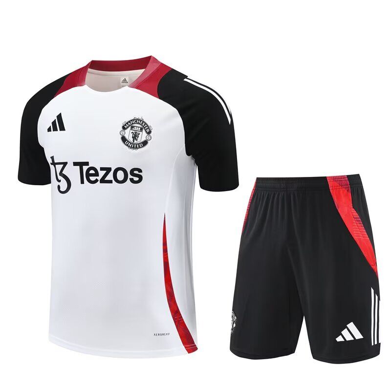 AAA Quality Man Utd 24/25 White/Black Training Kit Jerseys
